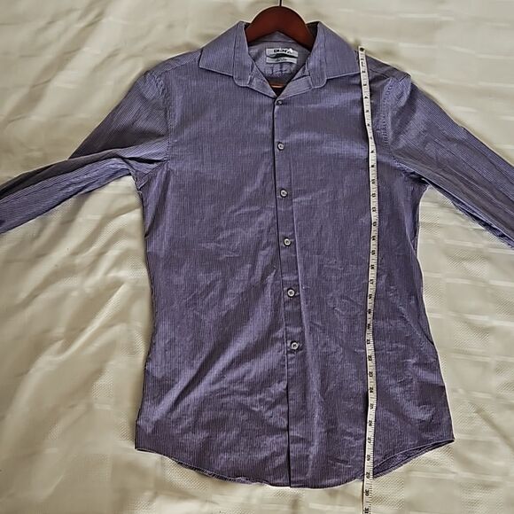 DKNY Men's Slim Fit Long Sleeves Button-Down Cotton Shirt Lavender 15- 32/33 - Picture 12 of 16